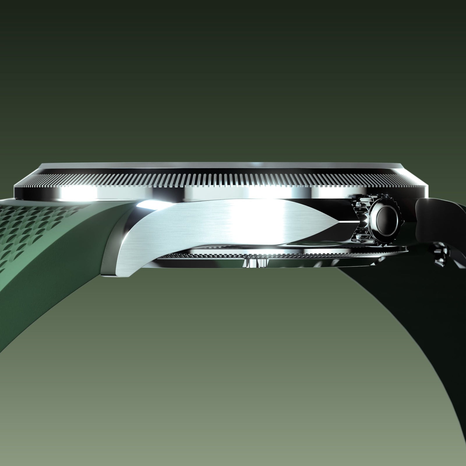 The Sunseeker | Green Dial - Silver Case - 40mm