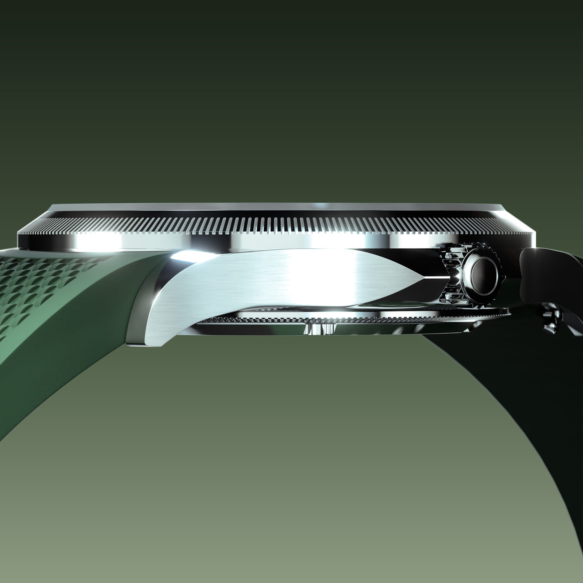 The Sunseeker | Green Dial - Silver Case - 40mm