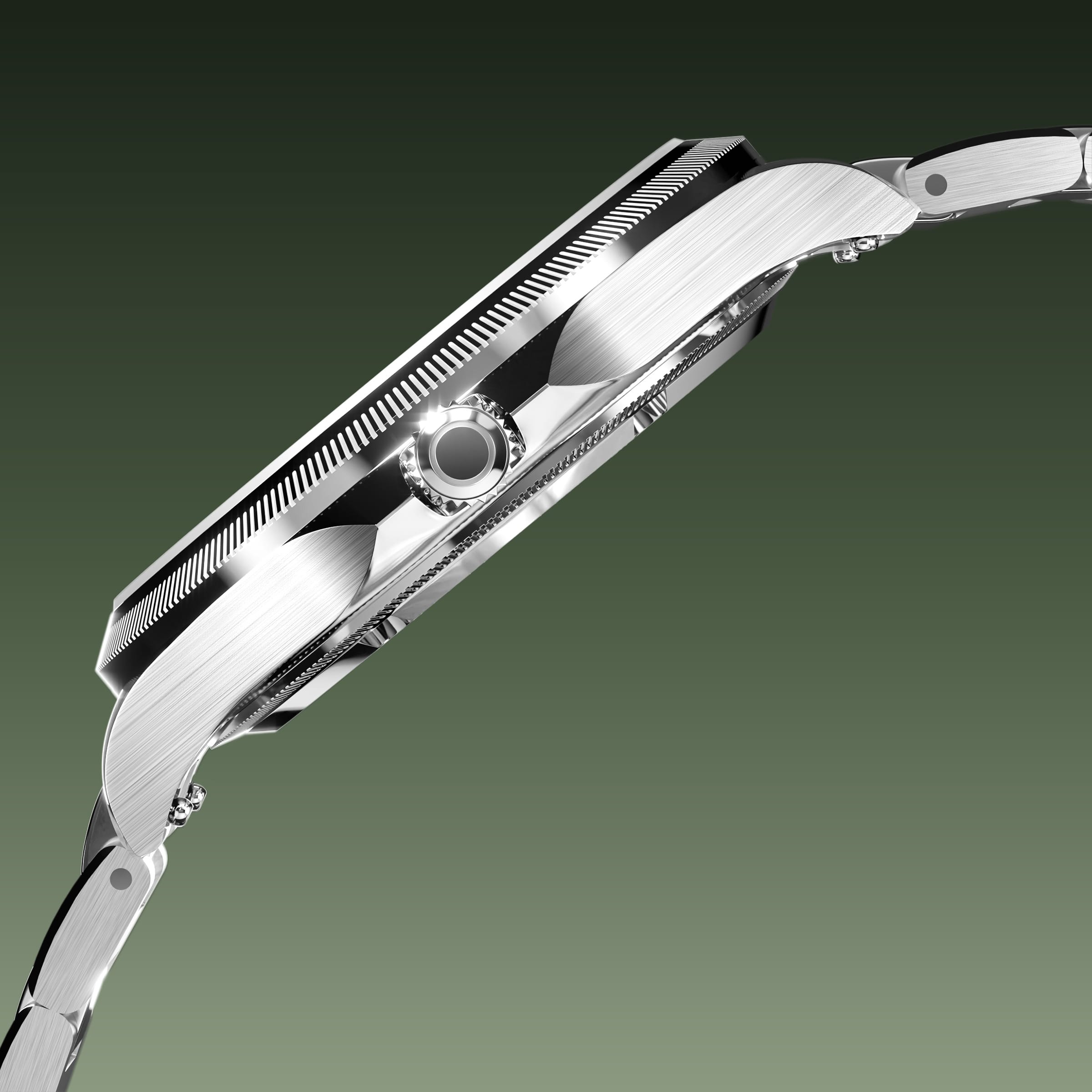 The Sunseeker | Green Dial - Silver Case - 40mm