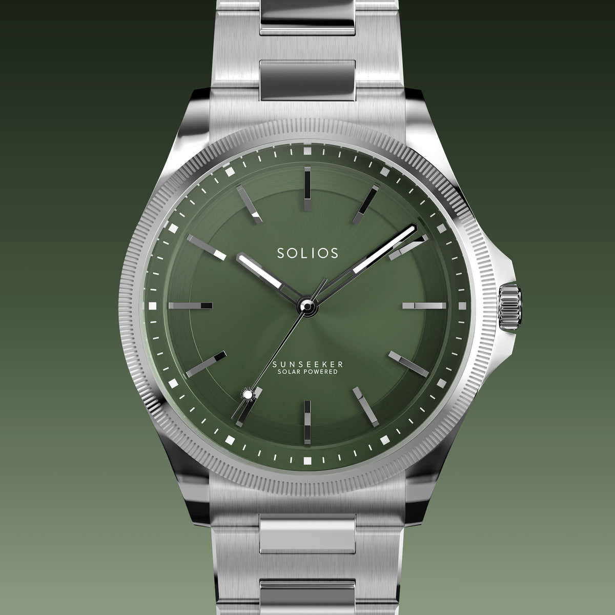 La Sunseeker | Cadran Vert - Boîtier Argent - 40mm