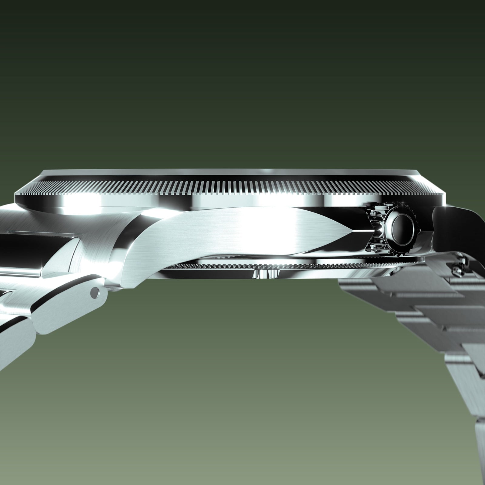 The Sunseeker | Green Dial - Silver Case - 40mm