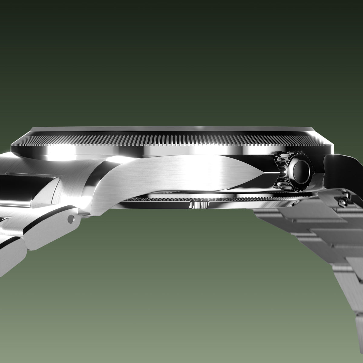 La Sunseeker | Cadran Vert - Boîtier Argent - 40mm