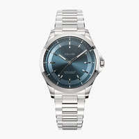 The Sunseeker | Blue Dial - Silver Case - 40mm