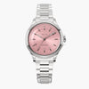 The Sunseeker | Pink Dial - Silver Case - 34mm