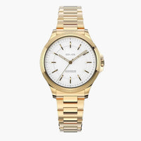 La Sunseeker | Cadran Blanc - Boîtier Or - 34mm