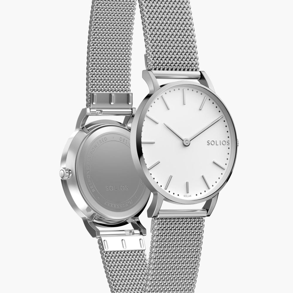 La Solar Classic | Cadran Blanc - Boîtier Argent