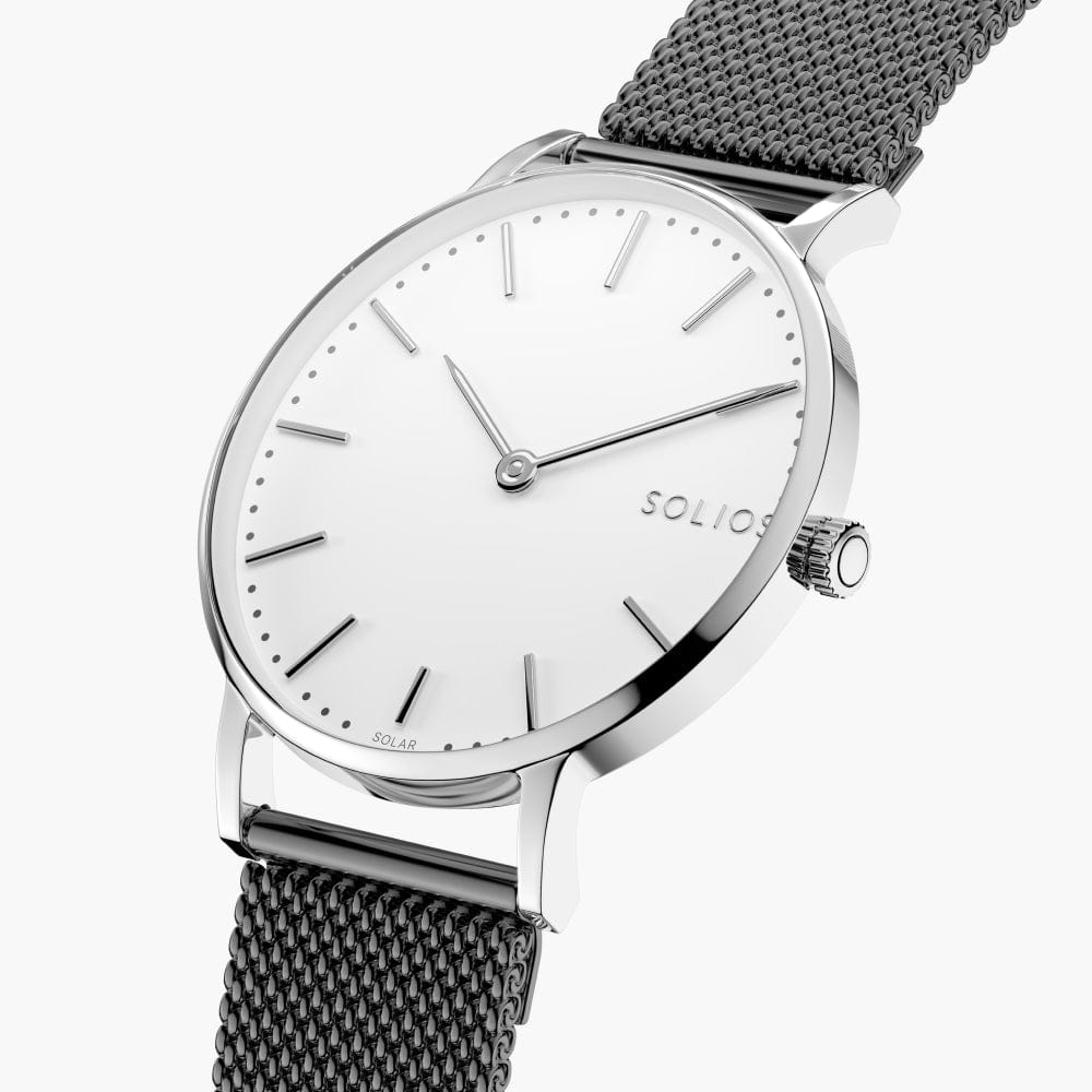 La Solar Classic | Cadran Blanc - Boîtier Argent