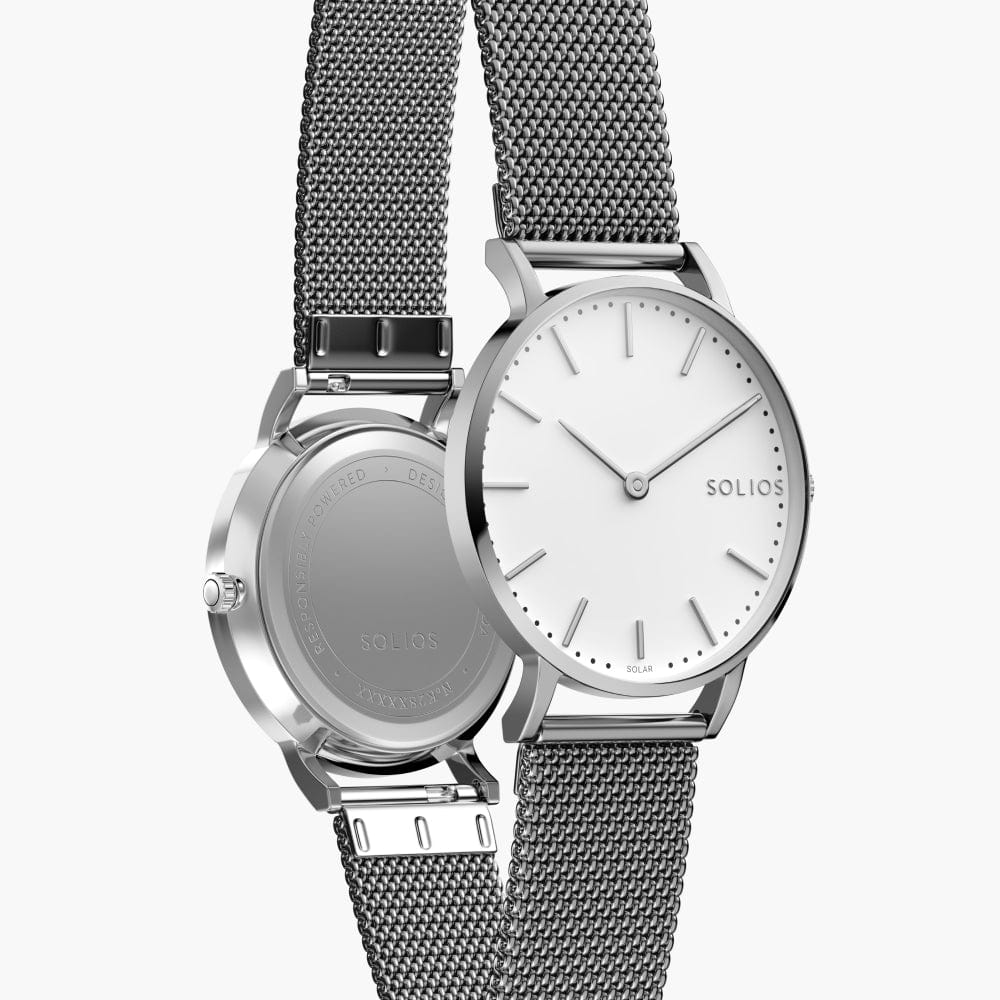 La Solar Classic | Cadran Blanc - Boîtier Argent
