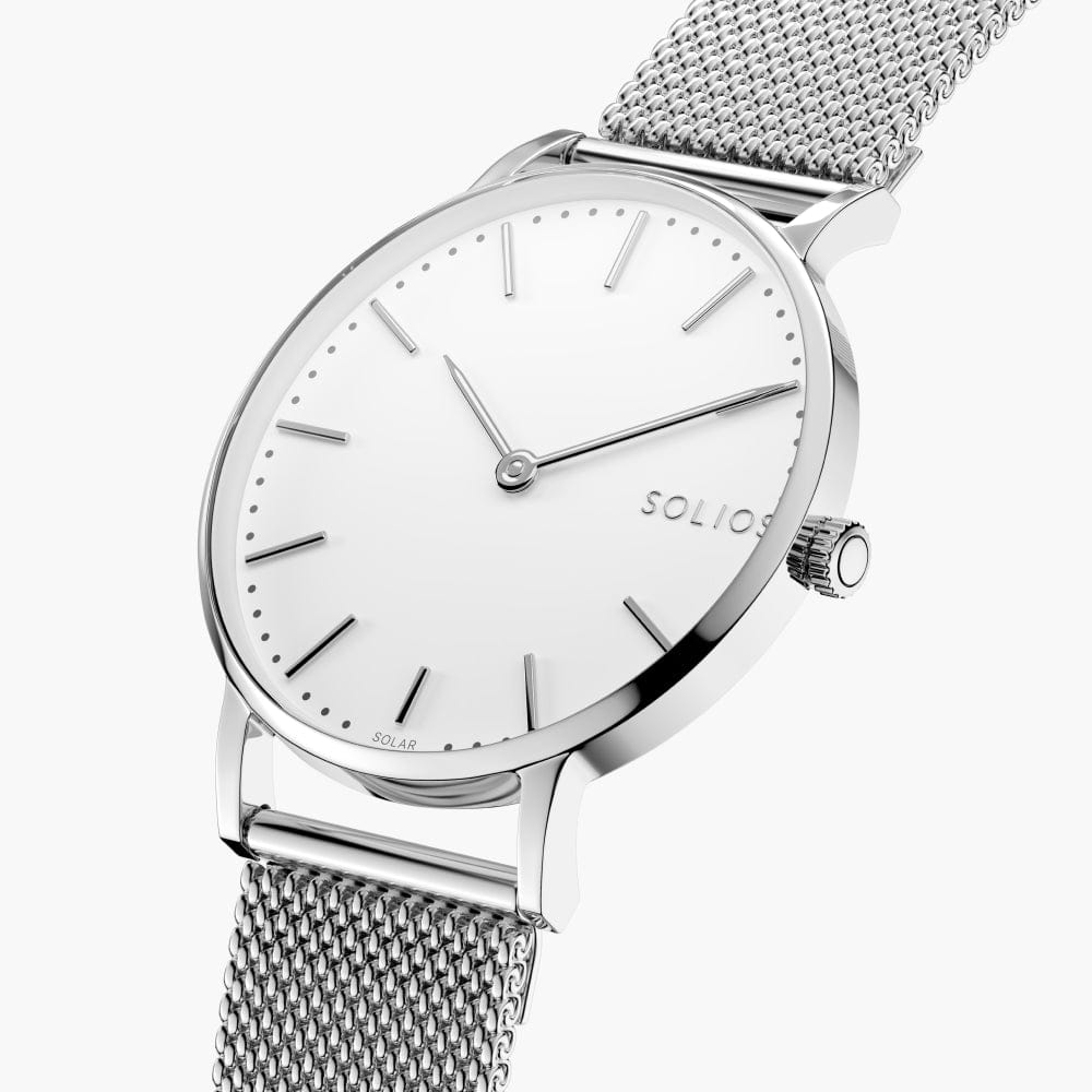 La Solar Classic | Cadran Blanc - Boîtier Argent