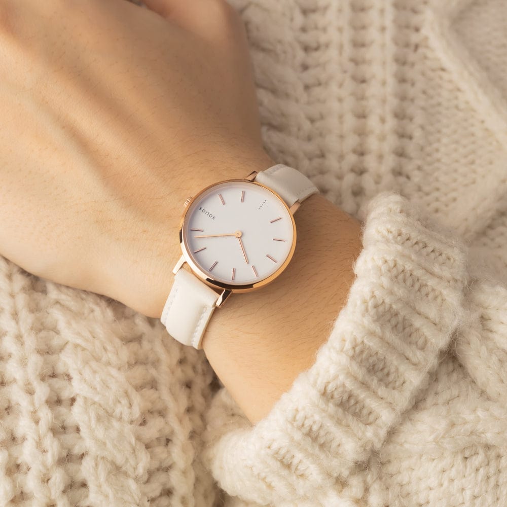 The Solar Mini Bundle | White Dial - Rose Gold Case