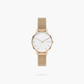 The Solar Mini | White Dial - Rose Gold Case