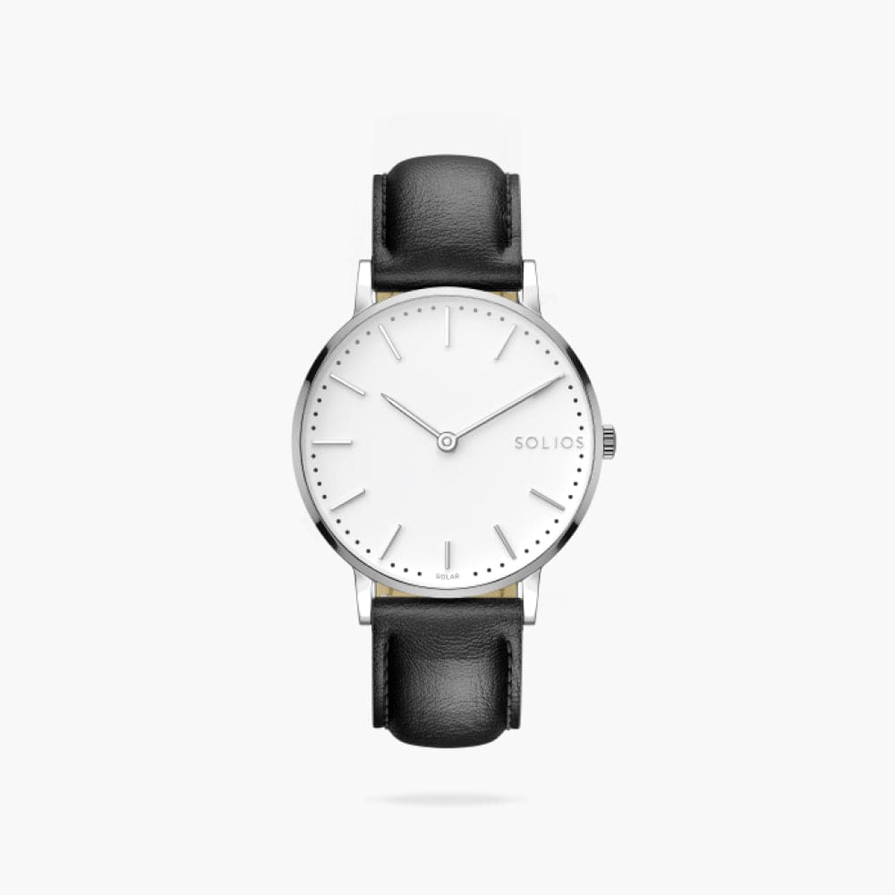 The Solar Classic | White Dial - Silver Case