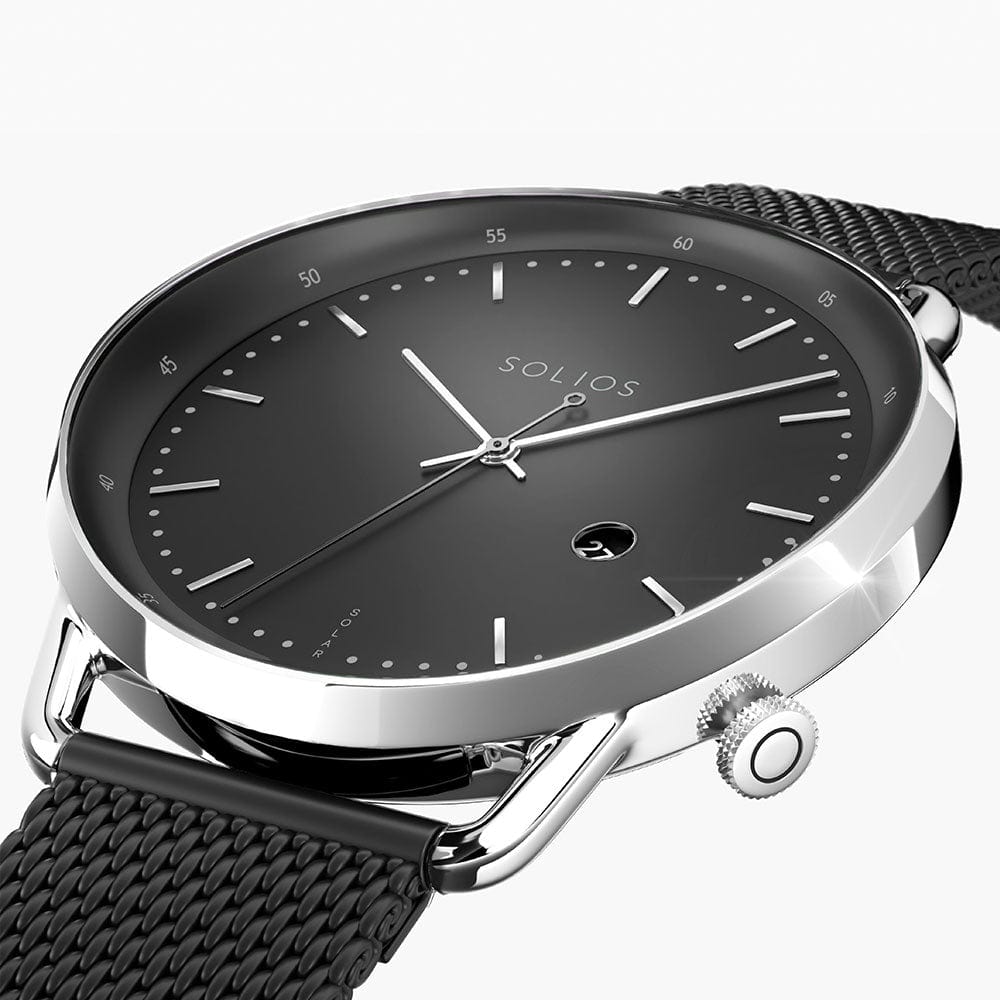 The Solar Curve Bundle | Black Dial - Silver Case