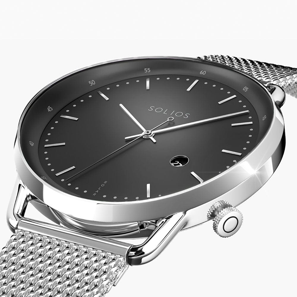 The Solar Curve Bundle | Black Dial - Silver Case