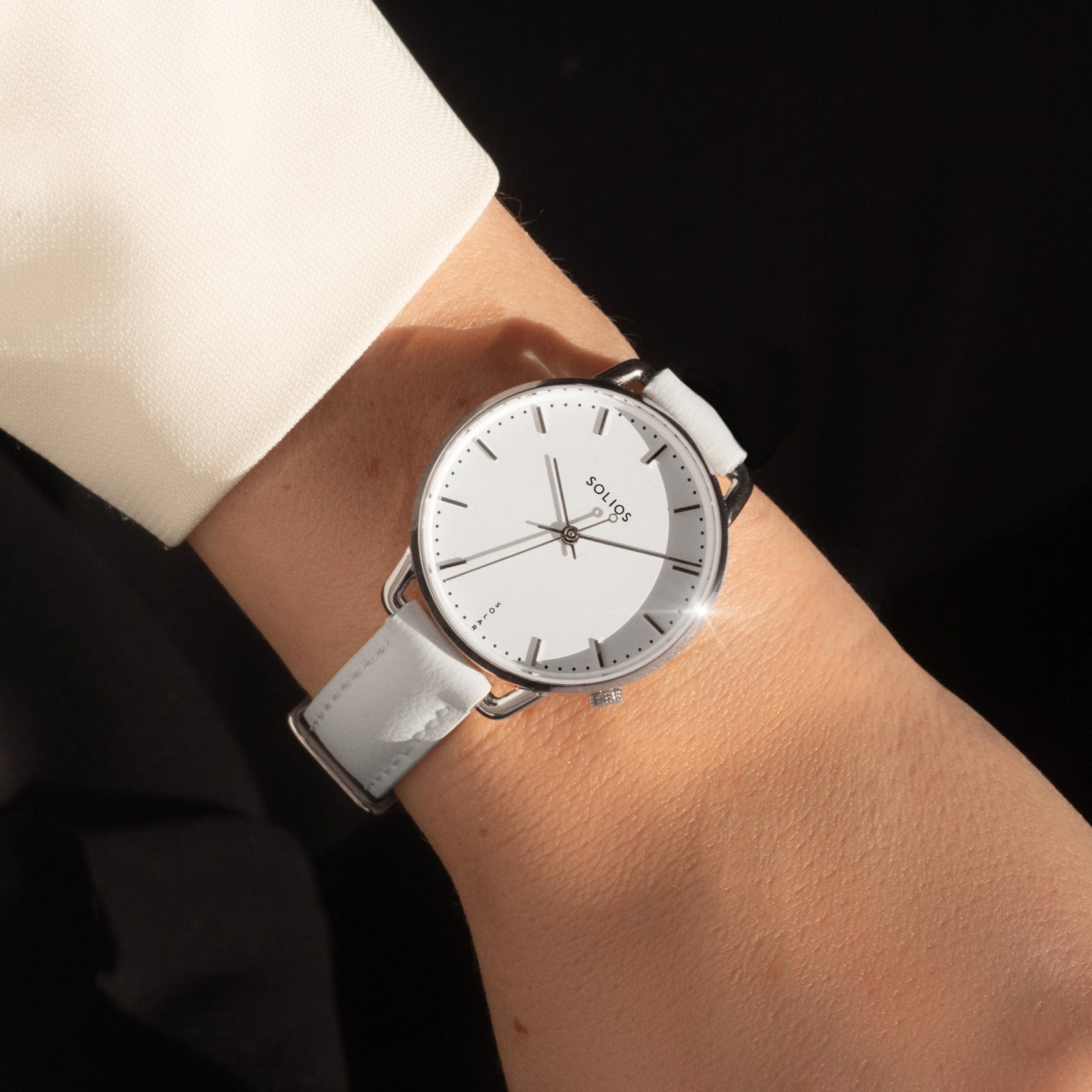 The Solar Curve Mini | White Dial - Silver Case