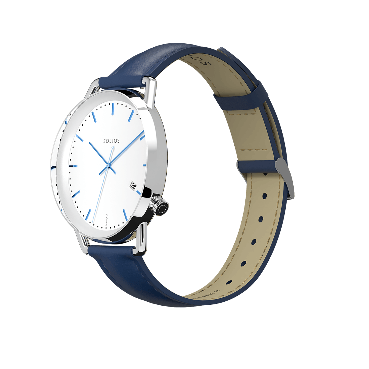 The Solar Curve | White Dial - Silver Case