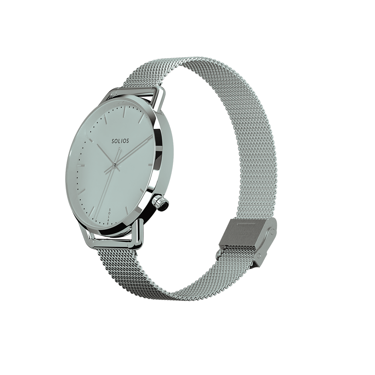 The Solar Curve Mini | White Dial - Silver Case