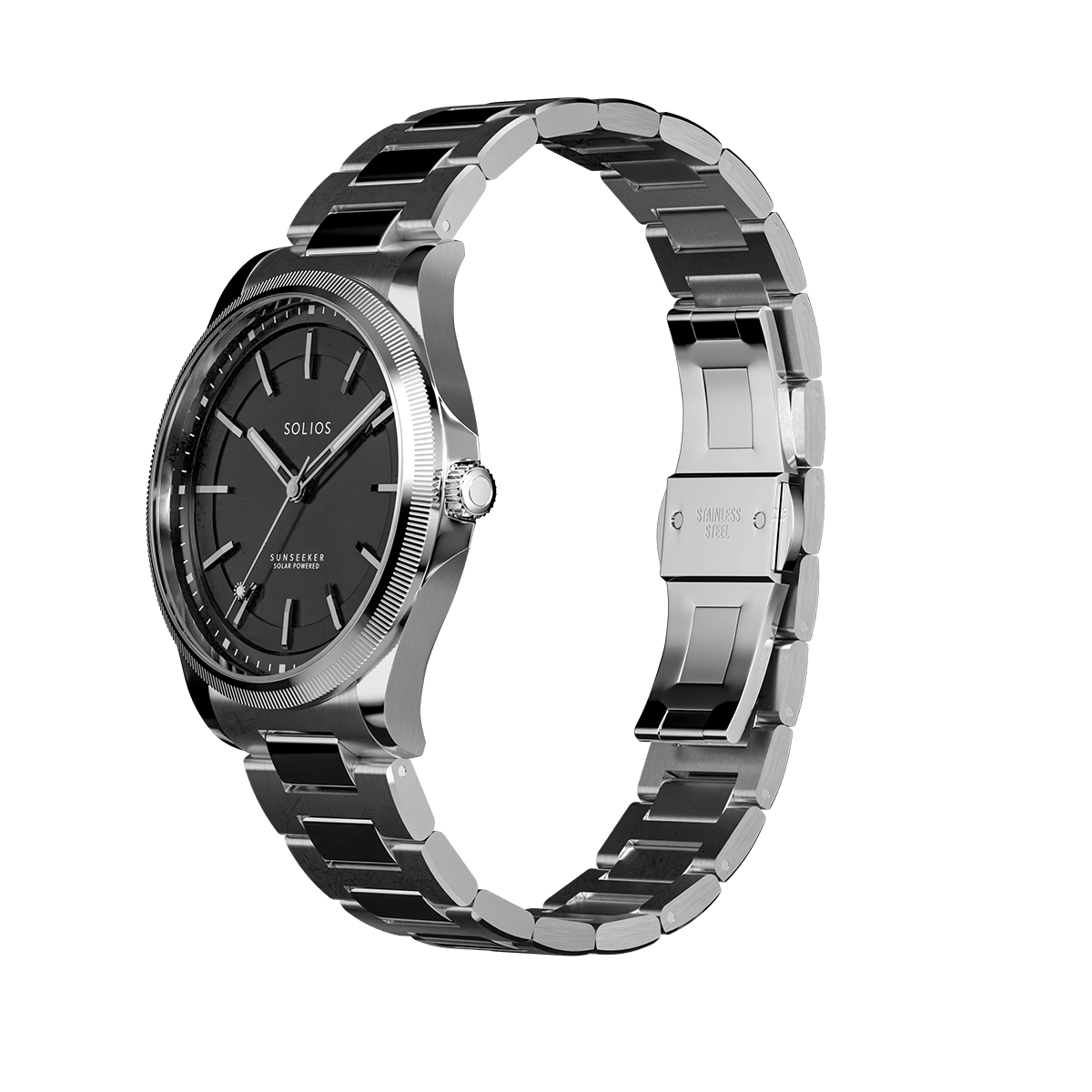 The Sunseeker | Black Dial - Silver Case - 40mm