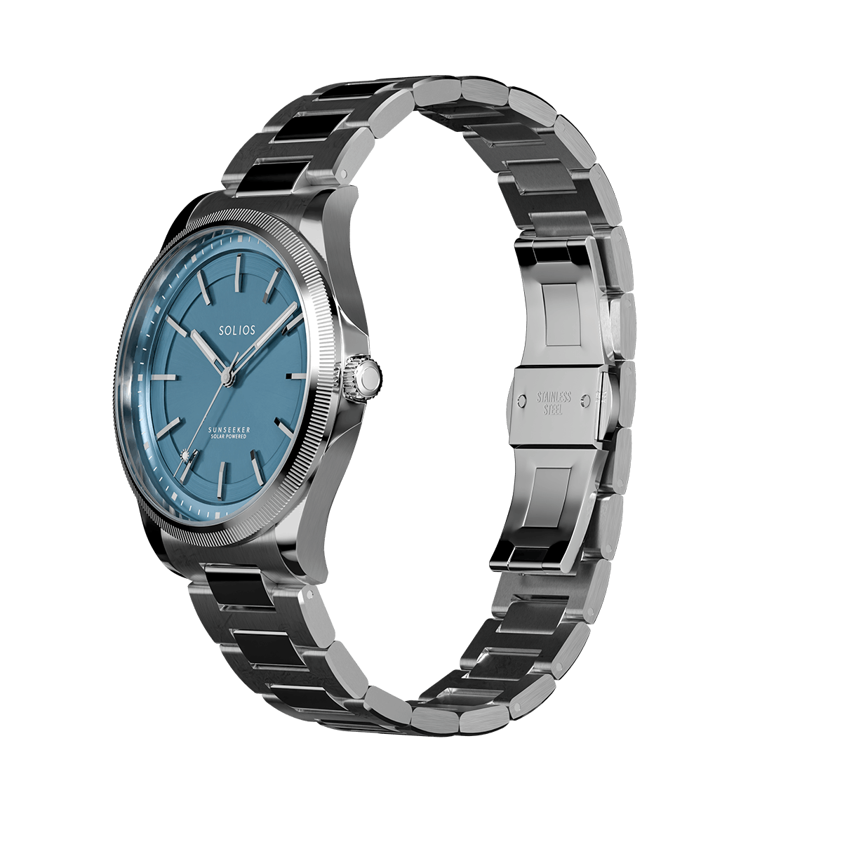 The Sunseeker | Blue Dial - Silver Case - 40mm