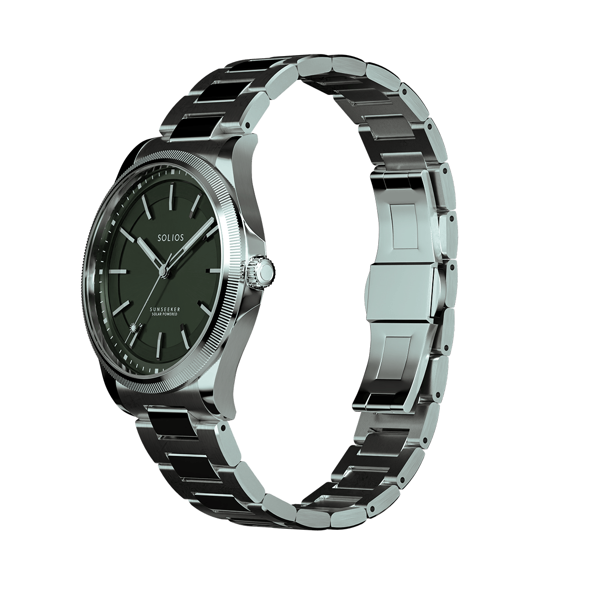 The Sunseeker | Green Dial - Silver Case - 40mm