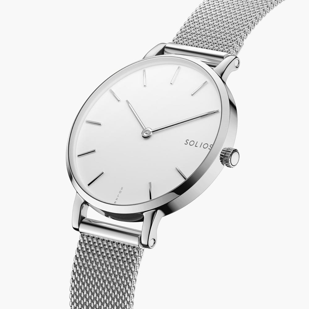 The Solar Mini Bundle | White Dial - Silver Case