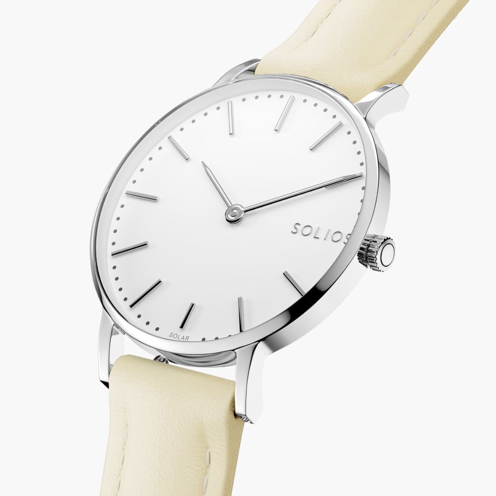 La Solar Classic | Cadran Blanc - Boîtier Argent